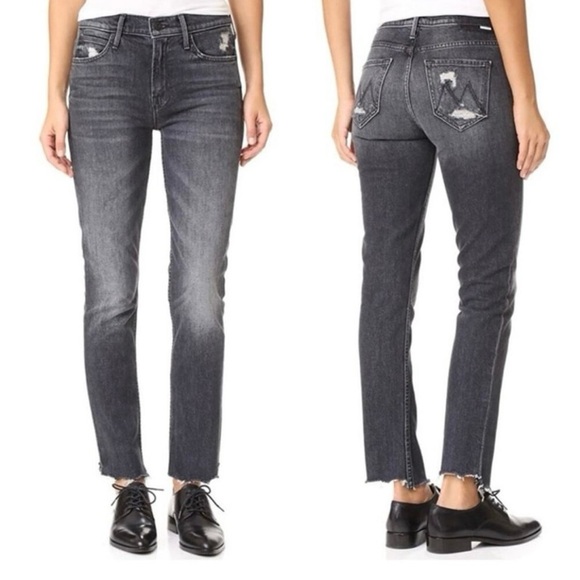 MOTHER Superior The Flirt Chew - Black Wash - Of Cats & Kings Jean - Size 25 - Picture 3 of 12